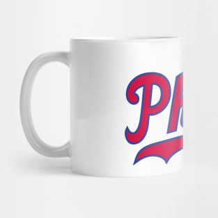 Philly Script - White/Red Mug